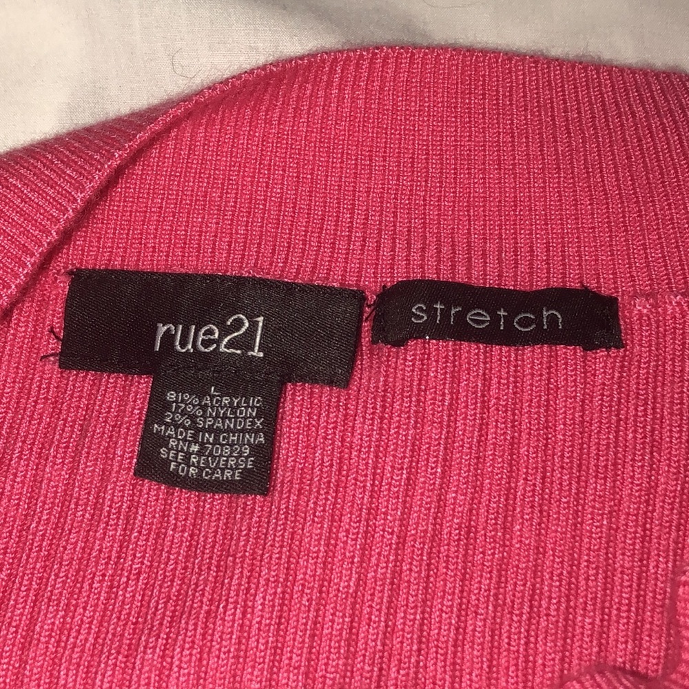 Pink Rue 21 Stretch Ribbed Sweater - Picture 2 of 3